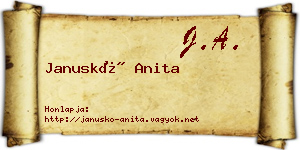 Januskó Anita névjegykártya